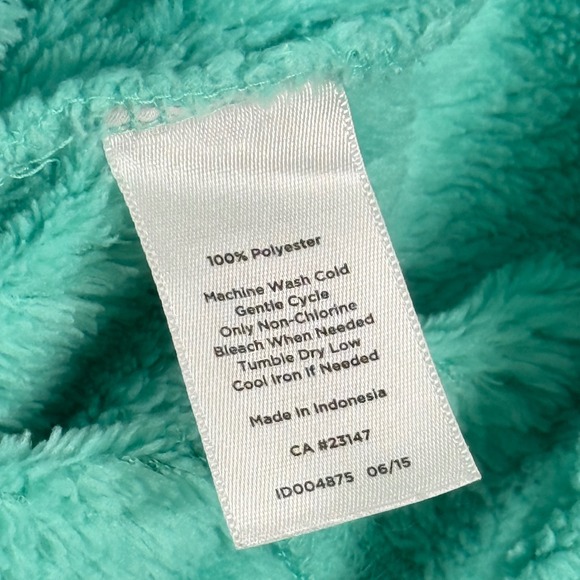 Talbots Fleece Pullover Quarter Zip Cozy Comfy Soft Mint Green M casual chic - Picture 6 of 9